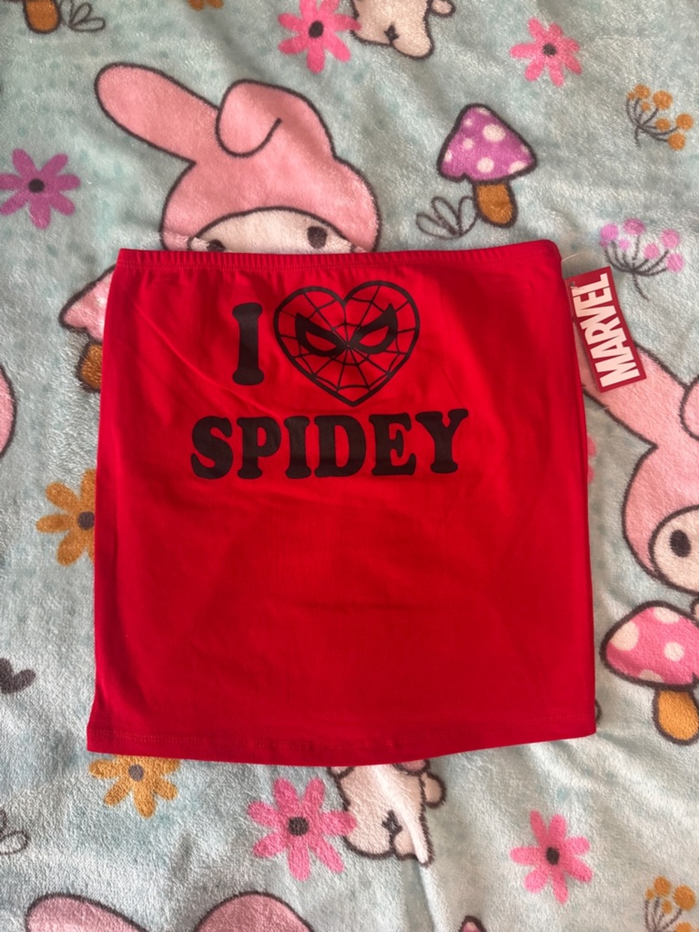 Marvel Red 'I ♥ Spidey' Graphic Tube Top BNWT